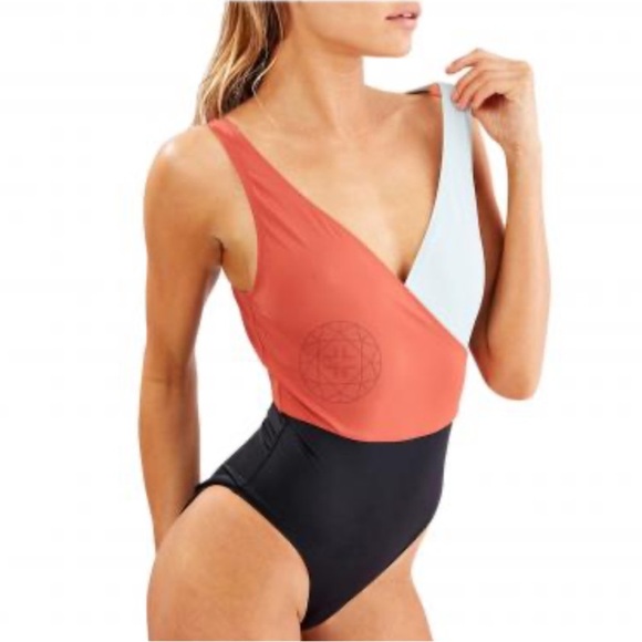 SOLID AND STRIPED THE BALLERINA ONESIE - BLACK/LIGHT BLUE/RED - Picture 2 of 10